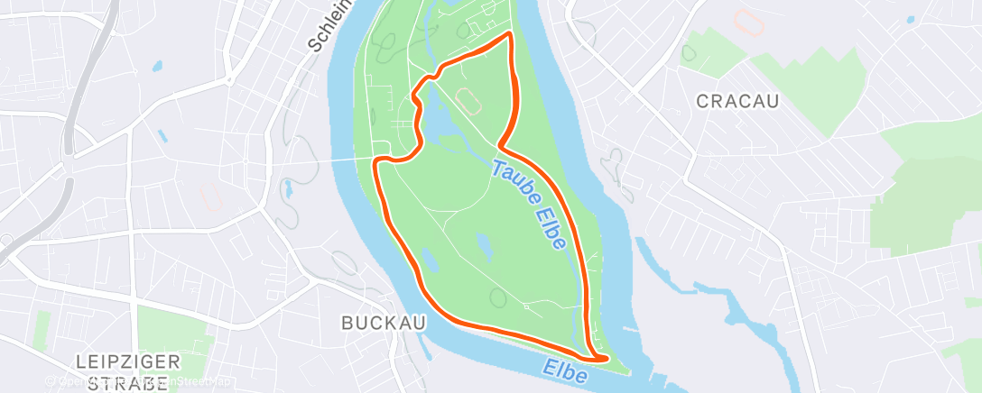 Map of the activity, 50. Magdeburger Silvesterlauf