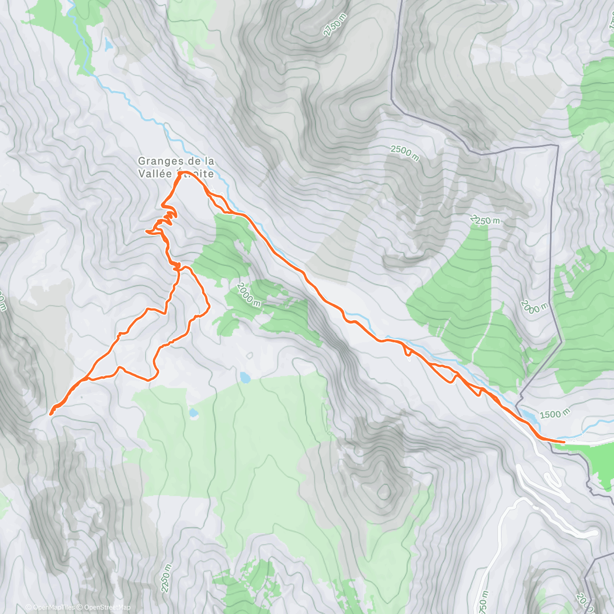 Карта физической активности (Col du fond du vallon)