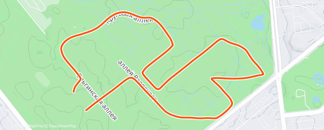 Map of the activity, Lunch Run