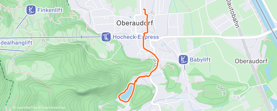 Карта физической активности (Lauf am Nachmittag)