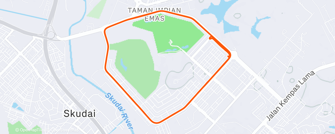 Map of the activity, Impian Emas Night  Crit