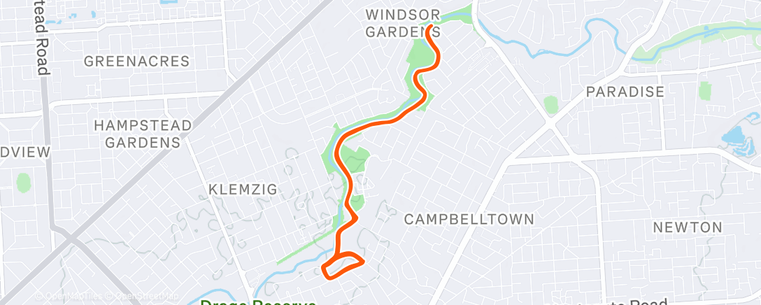 Map of the activity, Lochiel & laps