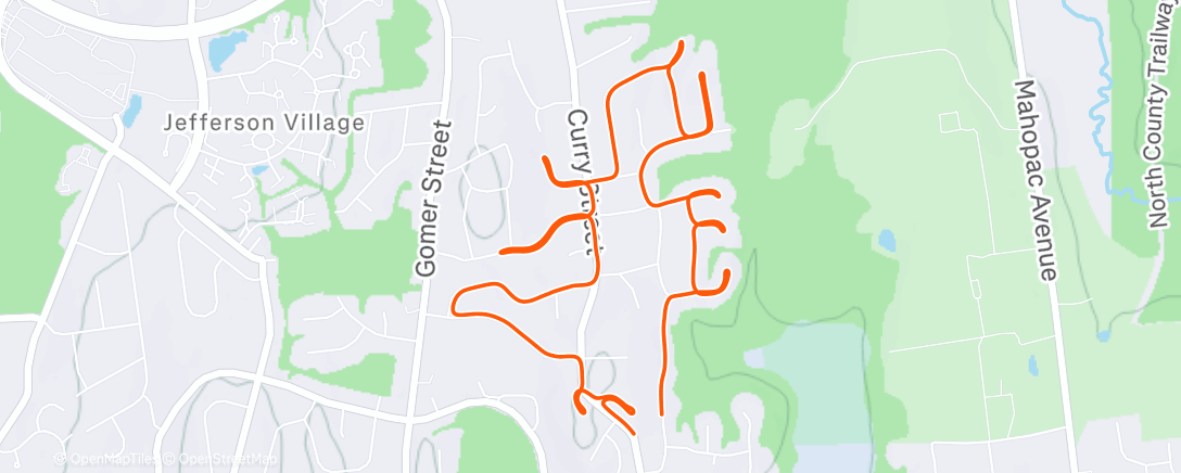 Map of the activity, Neighborhood Walk - 12/15/25