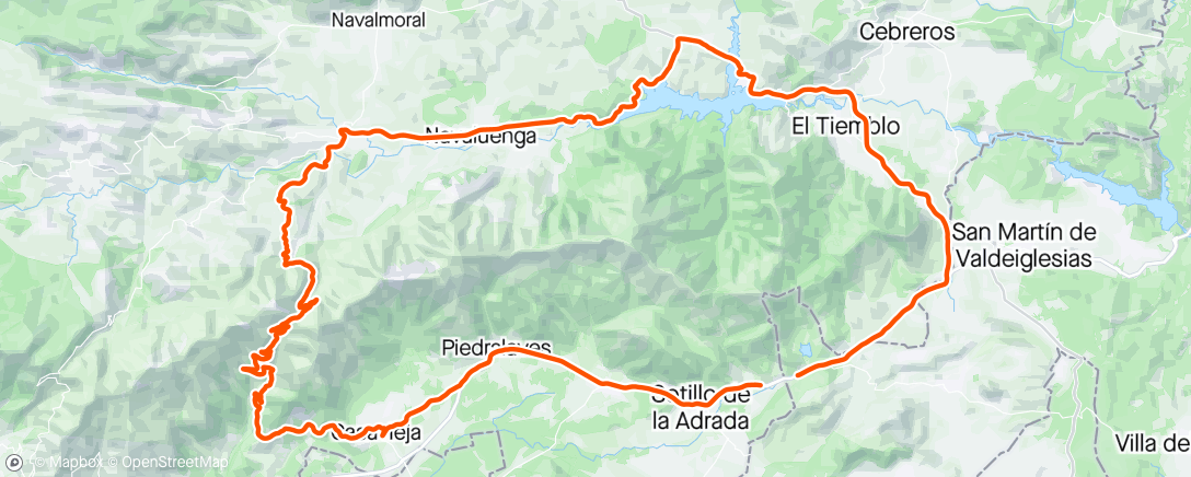 Map of the activity, Mijares -Burguillo