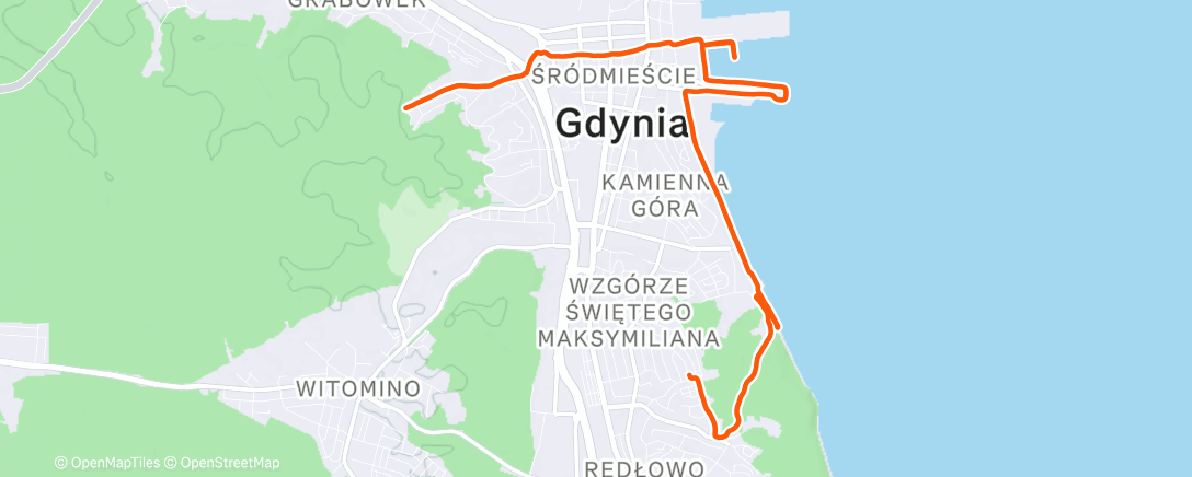 Map of the activity, Christmas run