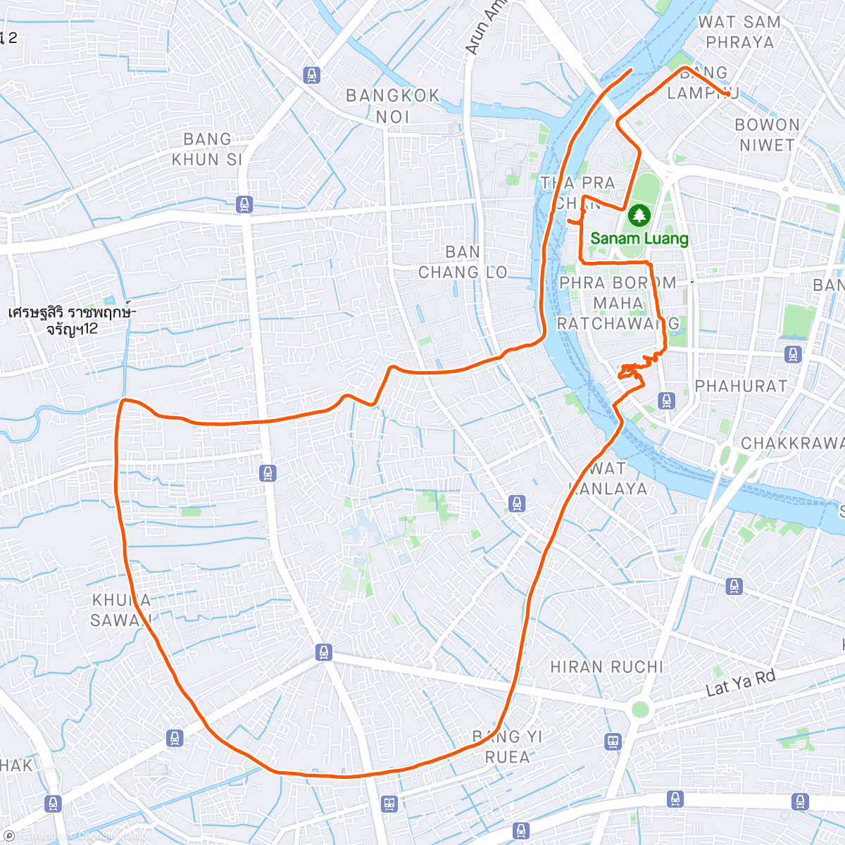 Map of the activity, Bangkok: Bateau/marche, visite de monuments, nouvel an Thaïlandais