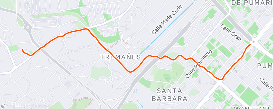 Map of the activity, Caminata de mañana