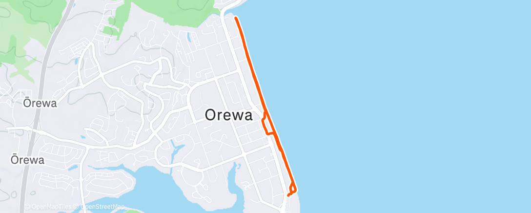 Map of the activity, Morning beach walk
