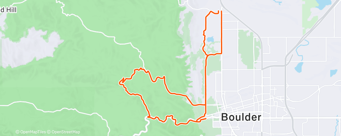 Map of the activity, Cycling