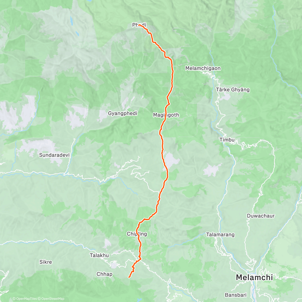 Map of the activity, 🇳🇵 D2: Chisapani -> Phedi 😍
