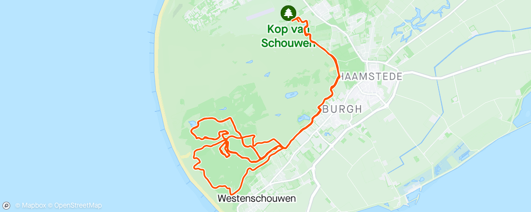 Map of the activity, Burgh Haamstede MTB
