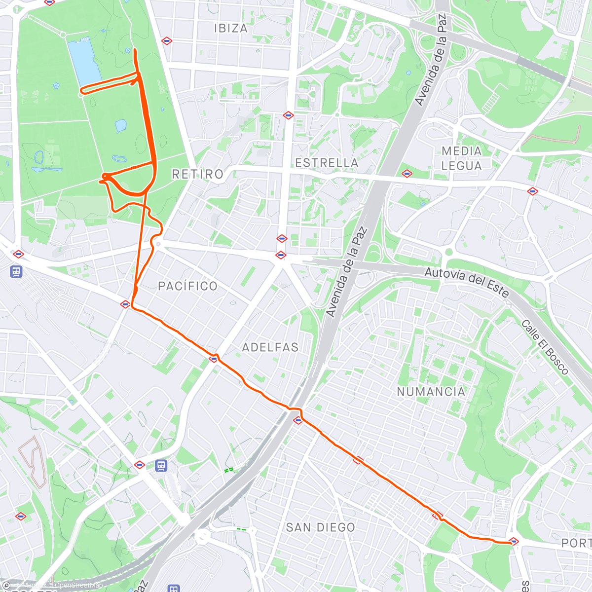 Map of the activity, Madrid - 4 x 1000 [600 Rec] 🫶🏼