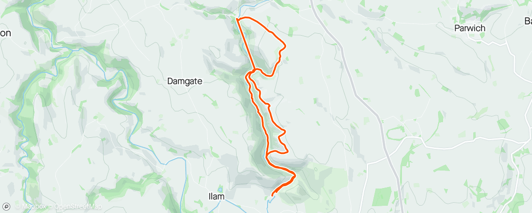 Map of the activity, Dovedale with the Blantyre gang