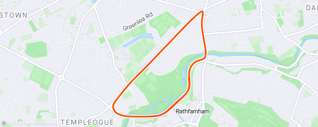 Map of the activity, Rathfarnham 5k