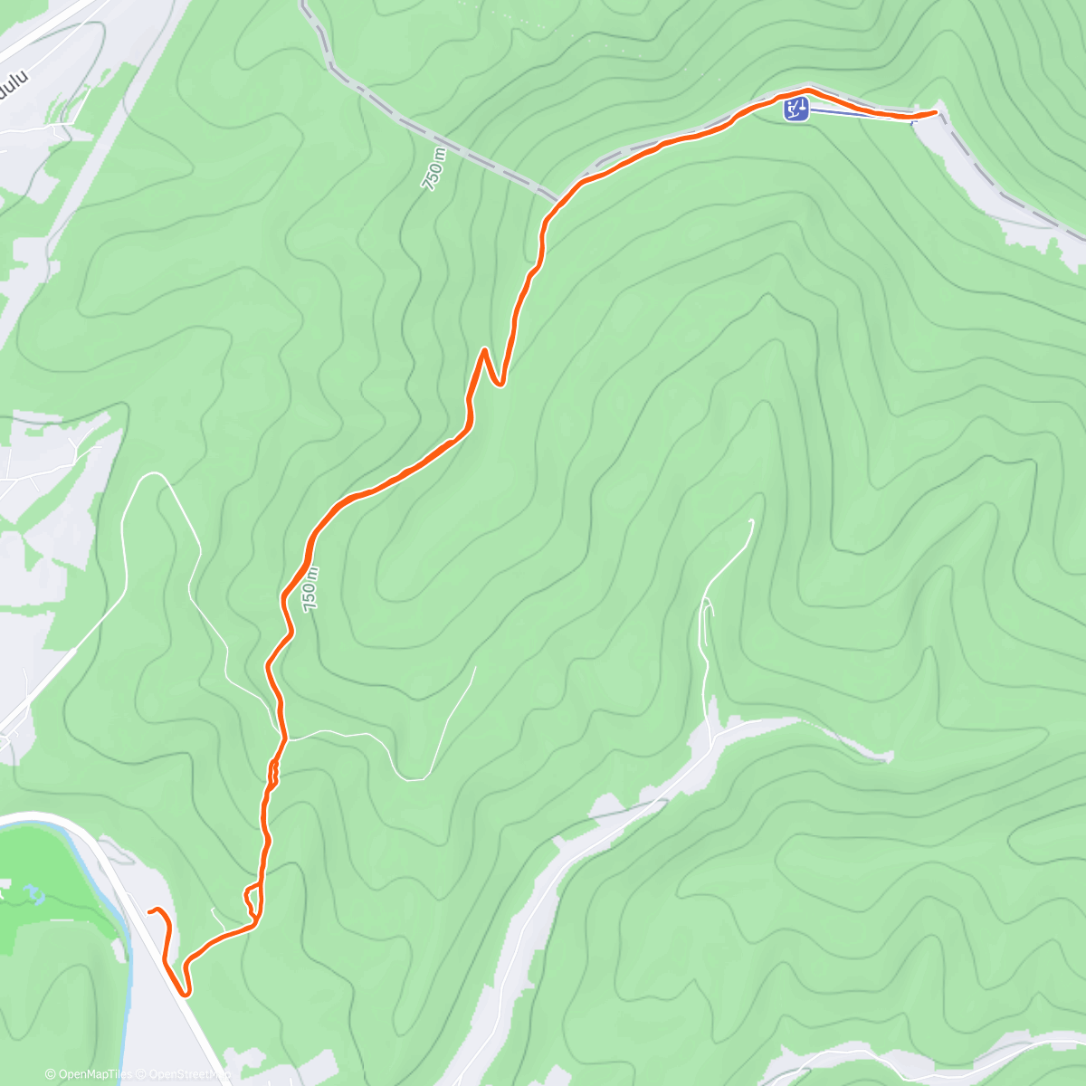 Map of the activity, Afternoon Trail Run