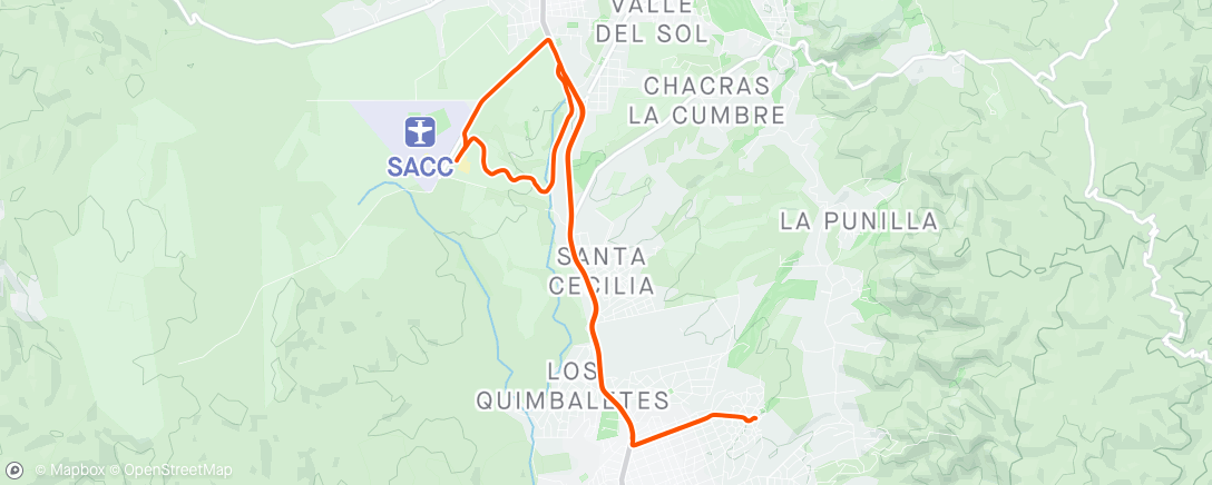 Map of the activity, Previa Pinto