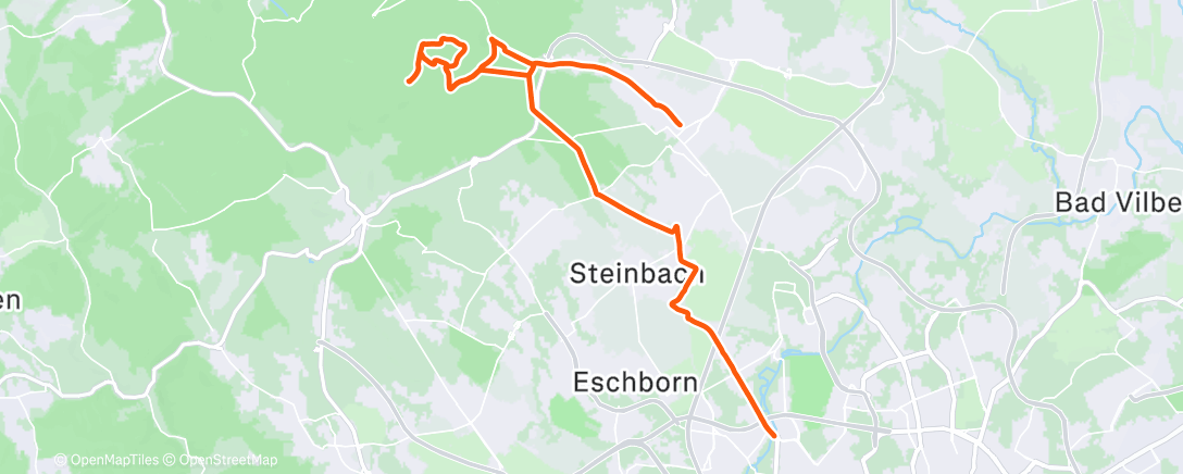 Map of the activity, Fahrt am Morgen