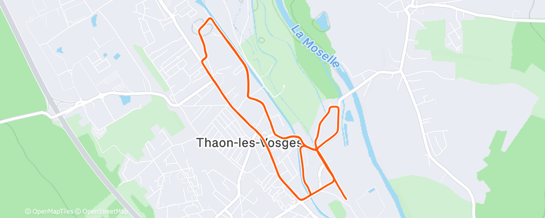 Map of the activity, 10k Thaon. Loin.