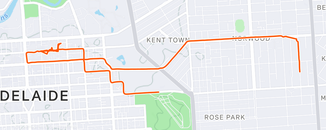 Map of the activity, Evening Ride