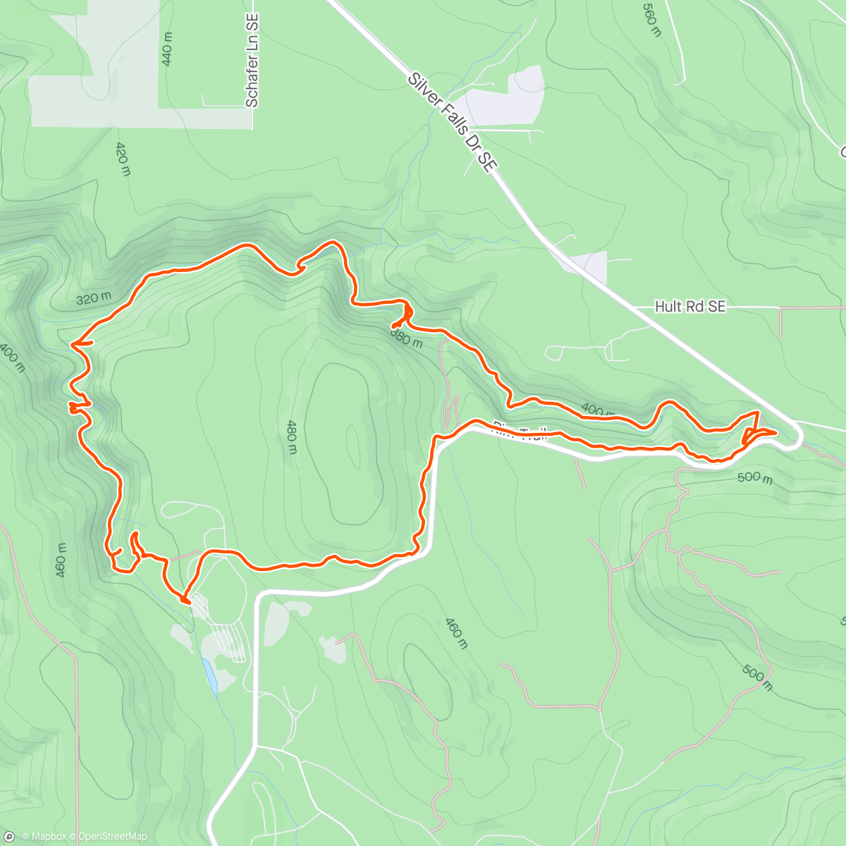 Map of the activity, Ten Falls Trail