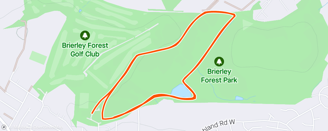 Mapa da atividade, Brierley Forest parkrun #311