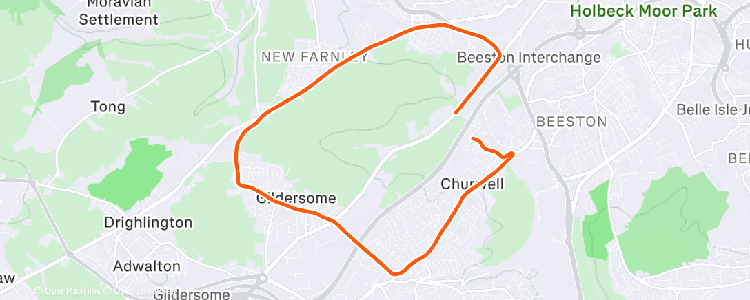 Map of the activity, Morning Run