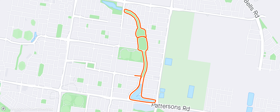 Map of the activity, Morning Run