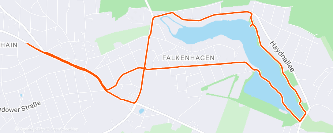 Map of the activity, Falkensee Run