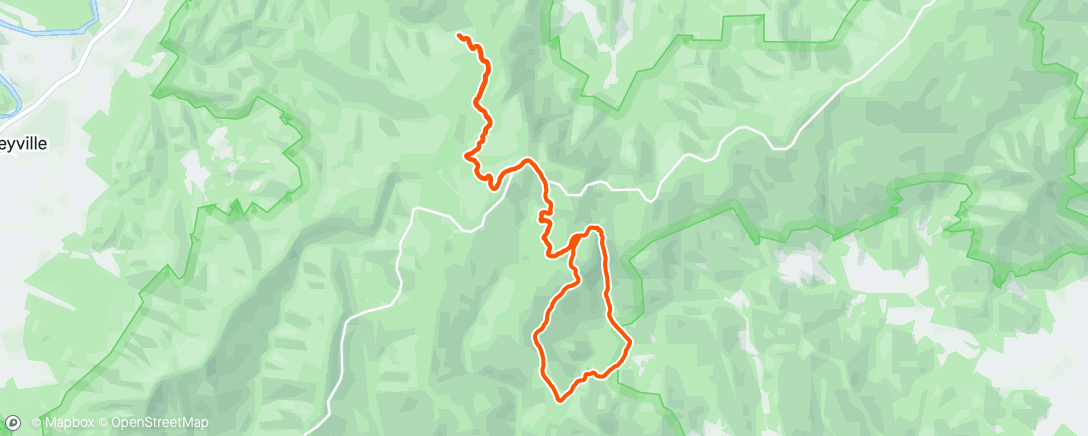 Map of the activity, Hike little devils stairs and overall run falls