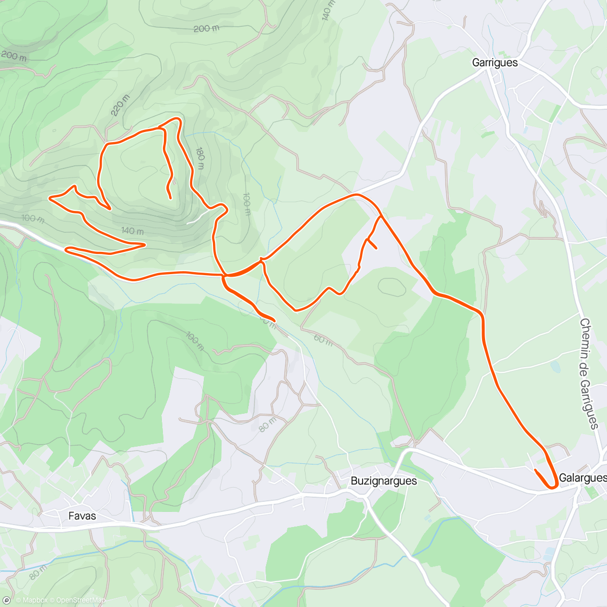 Map of the activity, Trail le matin...avec des imprévus 😁