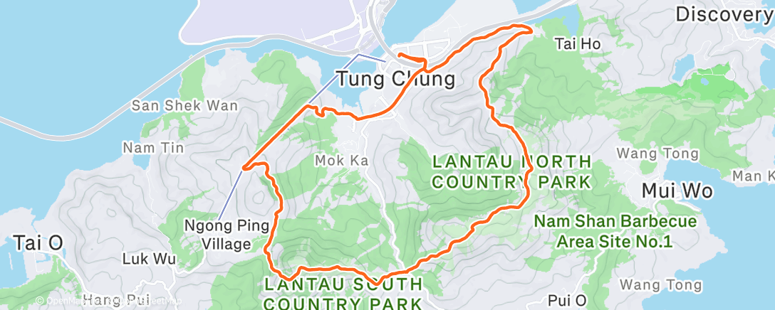 Map of the activity, Action Asia Lantau 27 Skyrace🥈
