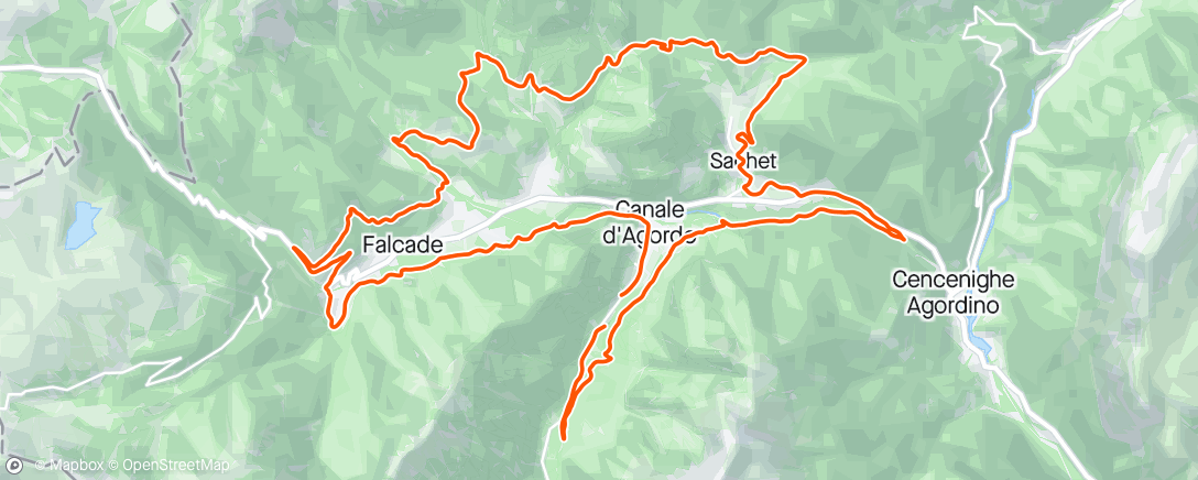 Map of the activity, Cambio freni auto+ taglio legna + MTB val del Biois