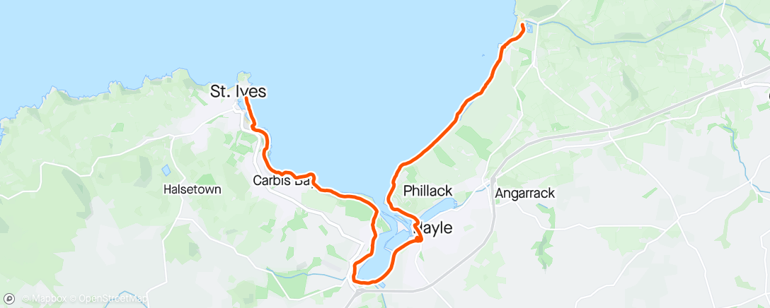 Map of the activity, SWCP: Godrevy -> St Ives 🏄🏻‍♂️🚶🏄🏻‍♂️