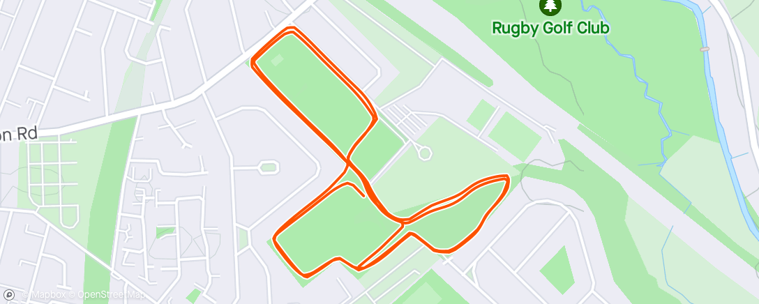 Map of the activity, Rugby parkrun