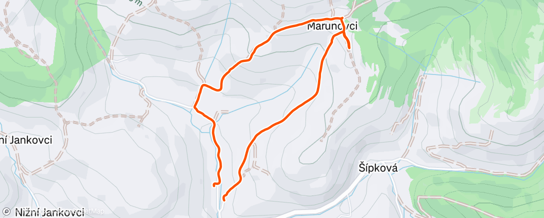 Map of the activity, Morning Hike