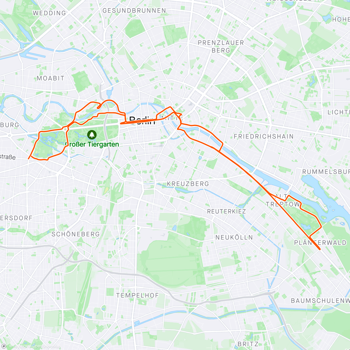 活动地图，Berlin bike ride 2 build team