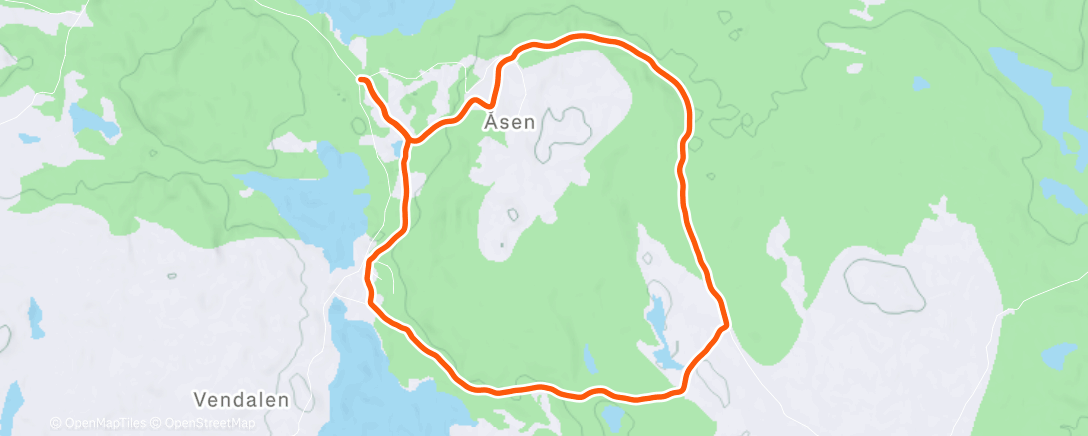 Map of the activity, Åsen rundt med Einar