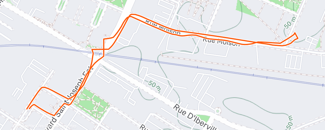 Map of the activity, Afternoon Walk