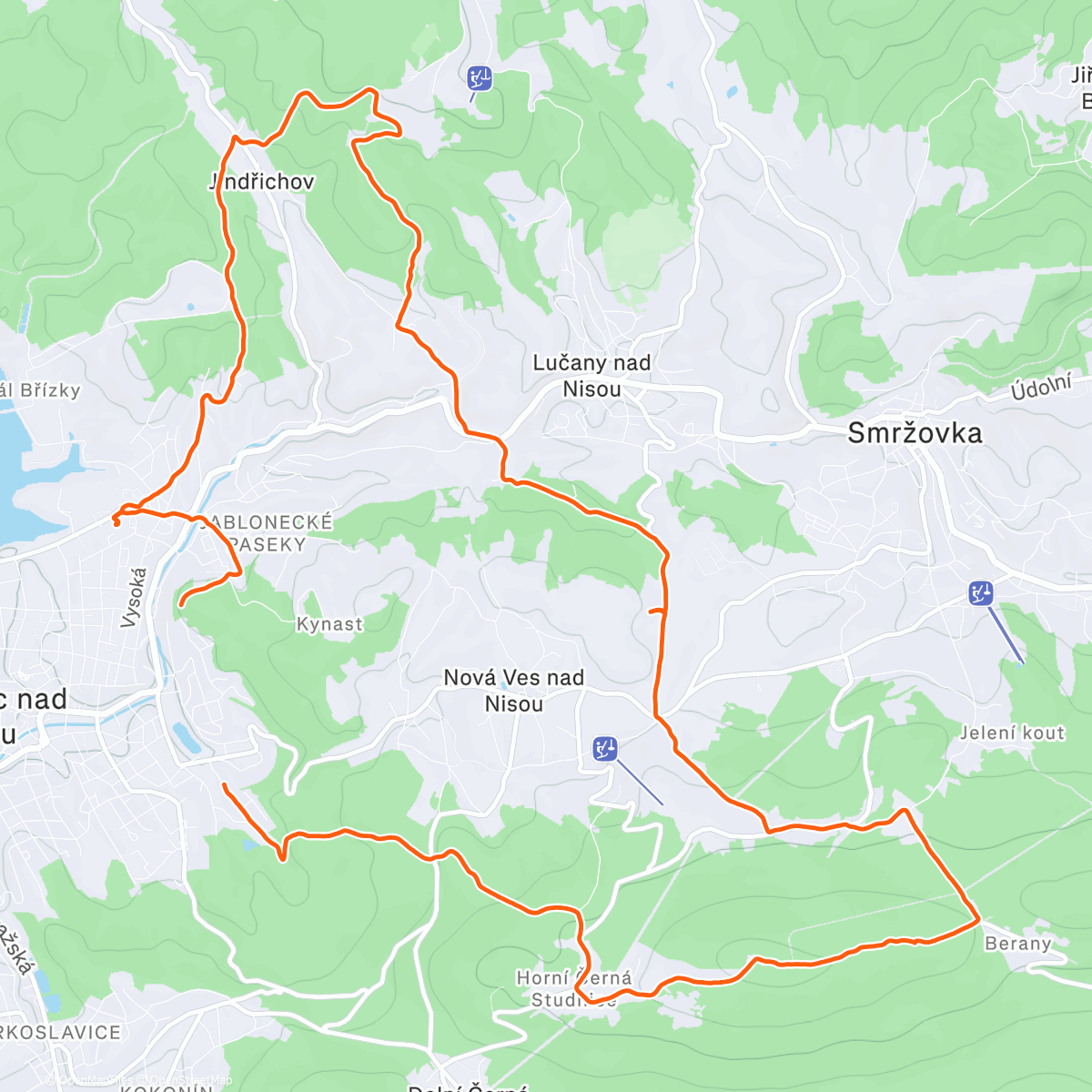 Mapa de la actividad (Lunch Trail Run)