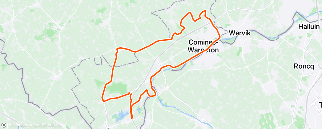 Map of the activity, Sortie vélo le matin