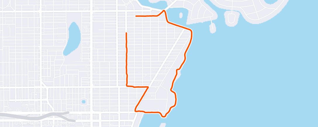 Map of the activity, Evening Run