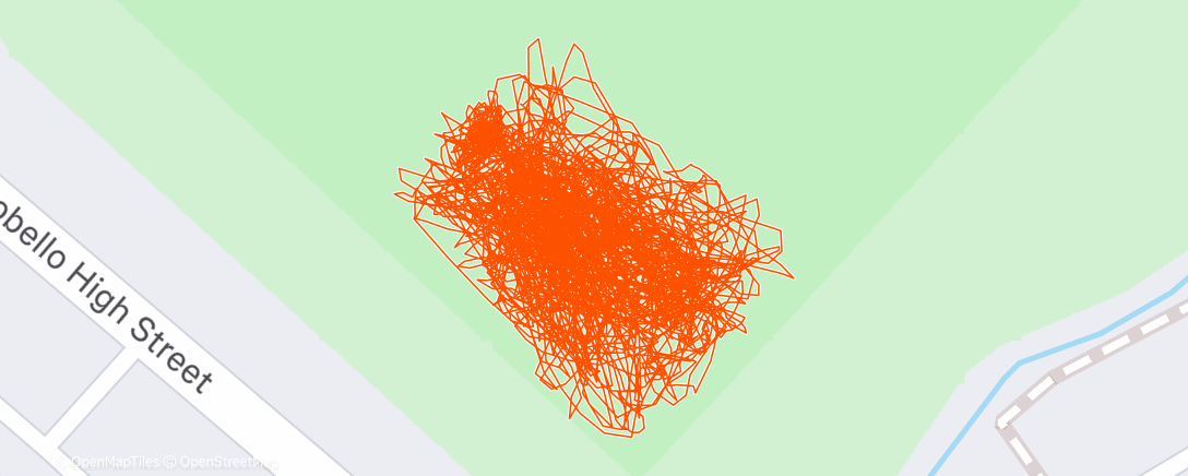 Map of the activity, Evening Run