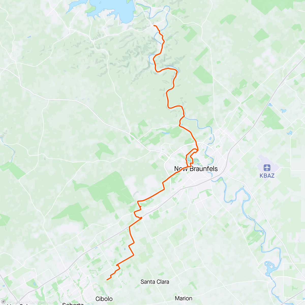 Map of the activity, GB Ride