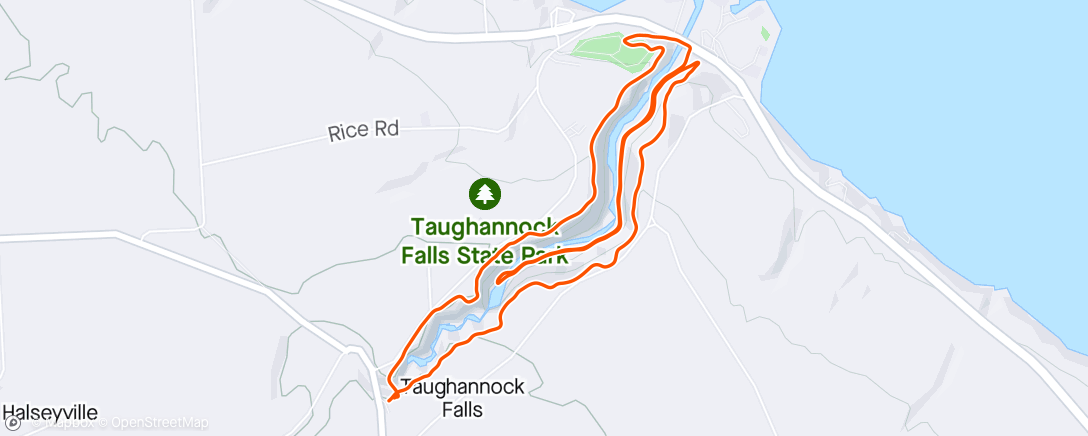 Map of the activity, Taughannock
