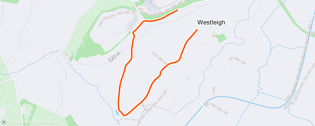 Map of the activity, Evening Run