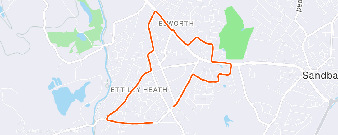 Map of the activity, Lunch Run