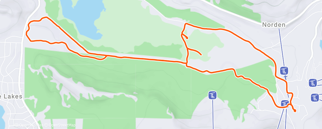 Map of the activity, Morning Nordic Ski