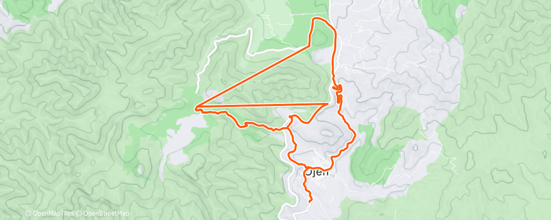 Map of the activity, Outdoor cycle