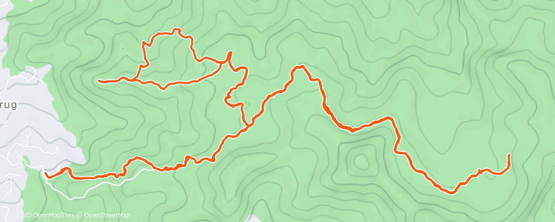 Map of the activity, Morning Trail Run