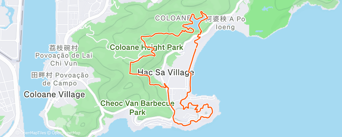 Map of the activity, 越野跑（上午）